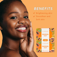 LAISAE Papaya Exfoliating Soap Aloe vera hydration on skin surface