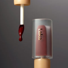 Laka Fruity Glam Tint long-wear test with steady color through day.