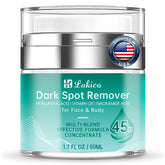 Lakico dark-spot-remover bottle close-up highlighting lightweight formula for even skin tone.
