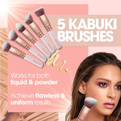 Lamora Kabuki blush brush for precise, effortless color application.