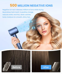 Lampick hair dryer offers five temperatures and three speeds for styling.
