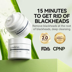 LANBENA blackhead remover nose-strip packaging highlights eco-friendly design.