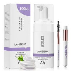 LANBENA eyelash extension cleanser bottle with 100 ml for gentle cleaning and conditioning