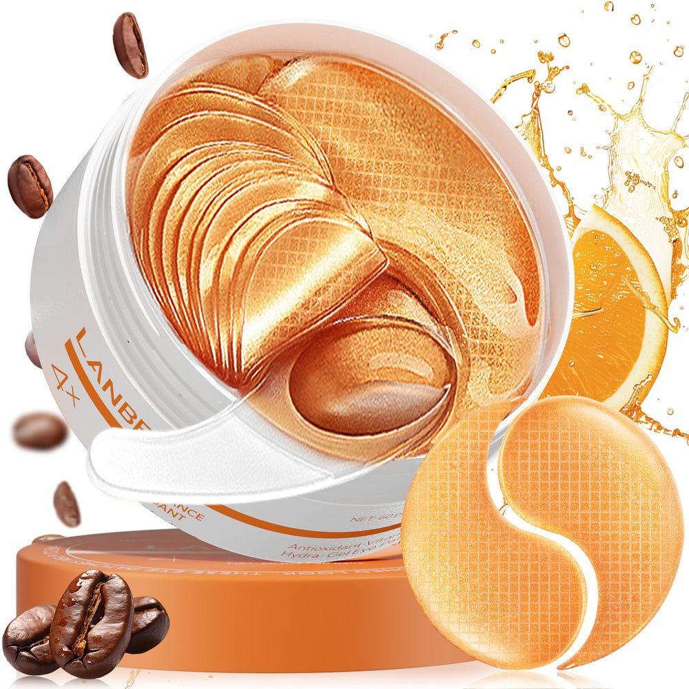 LANBENA Vitamin C eye patches packaging highlights cooling, brightening eye care.