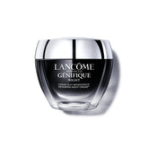 Lancôme Advanced Génifique Night Cream bottle showing barrier repair benefits for overnight hydration.