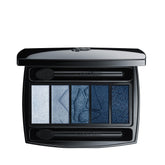 Lancôme Drama Hypnose palette Drama Denim swatches for versatile day-to-night looks.