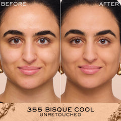Lancôme Dual Finish powder foundation dry application with brush for smooth coverage