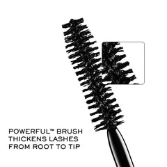 Lancôme Hypnôse mascara on lashes displaying length, volume, and definition.