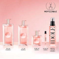 Lancôme Idôle bergamot note close-up hints citrus brightness for fresh daily wear.