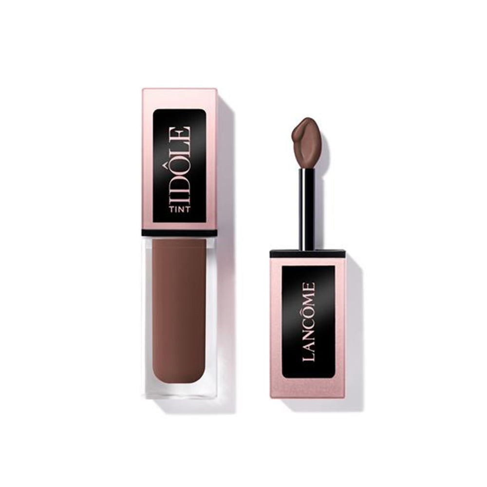 Lancôme Idôle Tint espresso matte swatches for all-day wear.