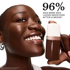 Lancôme Idôle 3 Serum Supertint application stroke demonstrates easy, smoothing application.