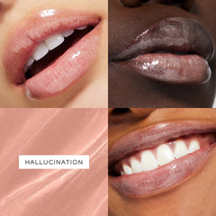 Lancôme Juicy Tubes Hallucination wand applying gloss for precise coverage.