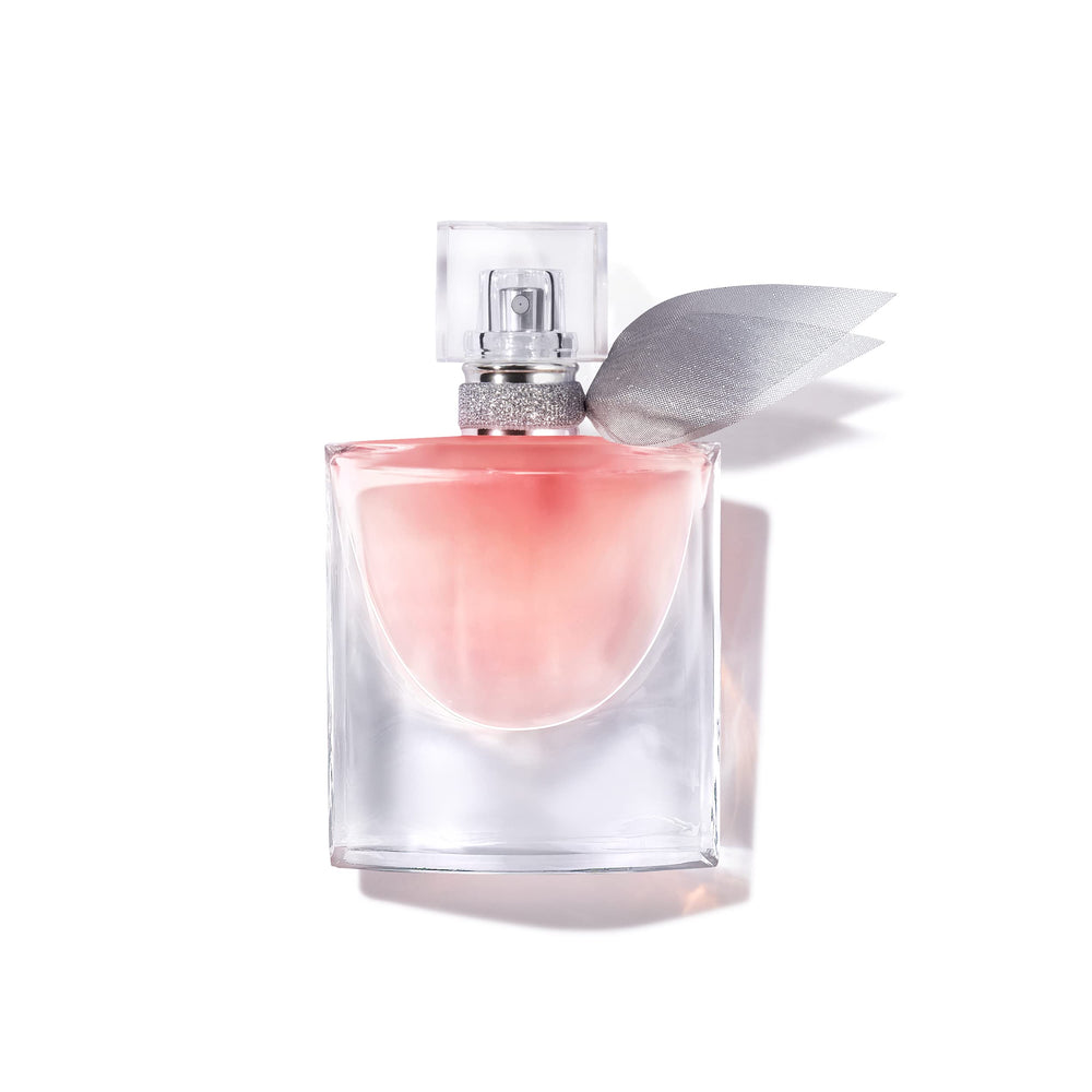 Lancôme La Vie Est Belle bottle front shows elegant silhouette for signature fragrance.