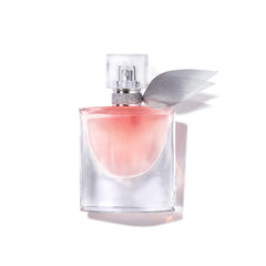 Lancôme La Vie Est Belle bottle front shows elegant silhouette for signature fragrance.