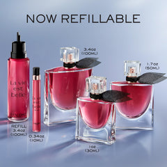 Lancôme La Vie Est Belle L'Elixir with raspberry note, suggesting fruity brightness.