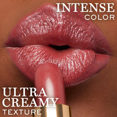 Lancôme L'Absolu Rouge creamy texture visible with smooth glide and radiant color