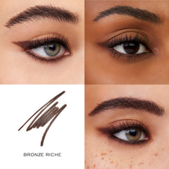 Lancôme Le Stylo Bronze Rich on waterline for defined, water-resistant look.