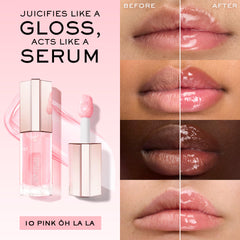Lancôme Lip Idôle JuicyTreat 24 hour shine and hydration on lips