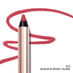 Lancôme Lip Idôle Lip Shaper swatch on lips shows blendable color with long-lasting appeal.