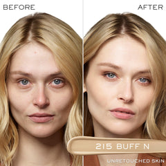Lancome Teint Idole Ultra Wear concealer close-up showing smooth blending.