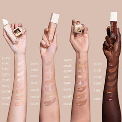 Lancôme Teint Idole Ultra Wear texture being applied for easy blend