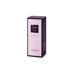 Lancôme Trésor Midnight EDP vanilla musk note closeup signals a warm date-night mood.