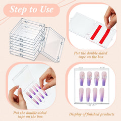 Landhoow adhesive-tape-30-pieces provides extra stability for secure nail displays.