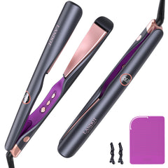 LANDOT 2-in-1 hair straightener and curler offering versatile looks like sleek straight and curls