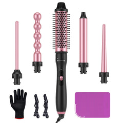 LANDOT 5-in-1 curling wand attachments for versatile styling options like spirals and waves