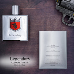 Lane Frost Legendary Chrome packaging exterior highlights premium USA-made fragrance.