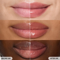 Laneige Glaze Craze swirl demonstrates color and moisture on lips.
