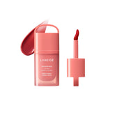 Laneige JuicePop Box Lip Tint Disco Coral packaging for travel-friendly display.