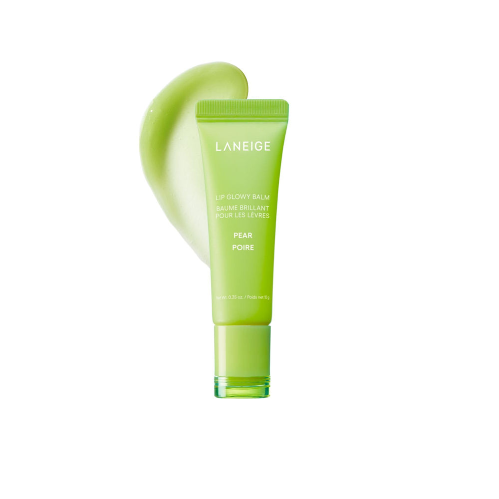 LANEIGE Lip Glowy Balm Pear-tube delivers glossy, non-sticky shine for hydrated lips.