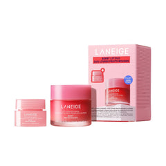 LANEIGE Lip Sleeping Mask Berry Duo full-size and mini for overnight hydration.