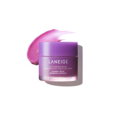 Laneige Lip Sleeping Mask Gummy Bear jar closeup for overnight hydration.