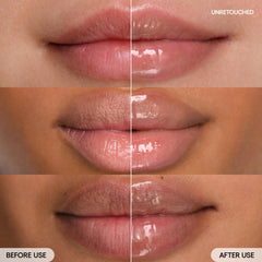 LANEIGE Lip Sleeping Mask Matcha Bubble Tea applied on lips for nourishment.