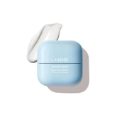 LANEIGE Water Bank Blue Hyaluronic Cream jar closeup showing rich, hydrating texture.