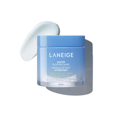 LANEIGE Water Sleeping Mask jar close-up showing the gel texture for overnight hydration.