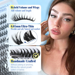 Lanflower Flora Lash Clusters mixed-lengths 10-18mm show how to build layered looks