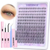 Lanflower lash-extension-kit-natural-clusters ready-to-use natural-volume clusters for everyday enhancement.
