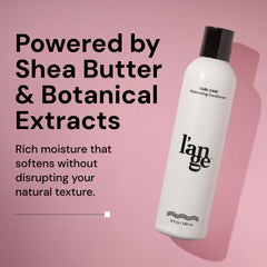 L'ANGE HAIR Curl Care Enhancing Conditioner application close-up demonstrates detangling ease.