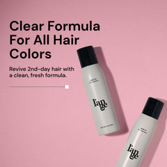 L'ANGE HAIR Deja Vu dry shampoo application at crown for instant lift and volume.