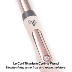L'ANGE Hair Le Curl 410°F heat setting for quick styling.