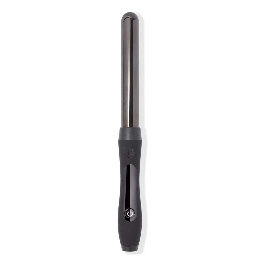 L'ANGE Hair Le Curl 25mm titanium barrel closeup highlights versatile curling options.