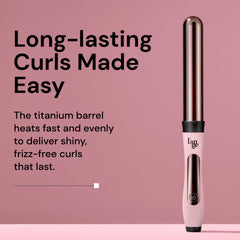 L'ANGE Hair Le Curl in action forming tight curls with consistent heat.