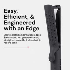 L'ANGE HAIR Le Duo Edge used to create voluminous curls with 180-degree twist