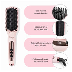 L'ANGE HAIR Le Vite brush top view highlights sleek design