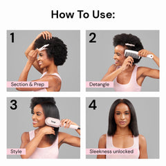 L'ANGE HAIR Mane Pass offers customizable heat settings for different hair types and needs.