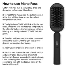 L'ANGE HAIR Mane Pass features soft-touch ergonomic handle for comfortable, prolonged styling.
