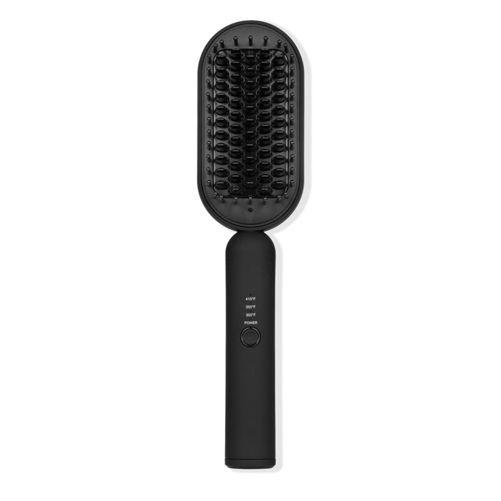 L'ANGE HAIR Mane Pass brush with ceramic bristles for quicker, smoother straightening.